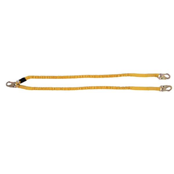 Werner C451100 SoftCoil TwinLeg Lanyard, 6 ft, Non-Elastic Internal Energy Absorbing, Snap Hook product image