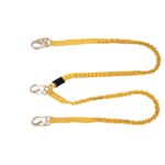Werner C451100 SoftCoil TwinLeg Lanyard, 6 ft, Non-Elastic Internal Energy Absorbing, Snap Hook product image