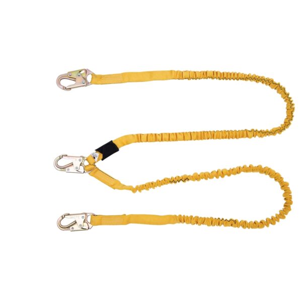 Werner C451100 SoftCoil TwinLeg Lanyard, 6 ft, Non-Elastic Internal Energy Absorbing, Snap Hook product image