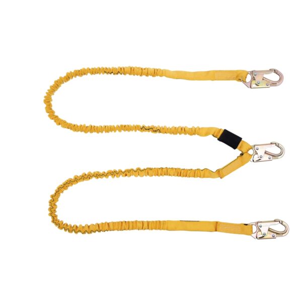Werner C451100 SoftCoil TwinLeg Lanyard, 6 ft, Non-Elastic Internal Energy Absorbing, Snap Hook product image