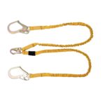 Werner C451200 SoftCoil TwinLeg Lanyard, 6 ft, Non-elastic Internal Energy Absorbing, Snap Hook to Rebar Hook product image