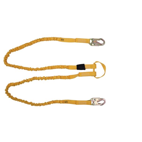 Werner C453100 SoftCoil TwinLeg Lanyard, 6 ft, Non-elastic Internal Energy Absorbing, Loop to 3/4 in Snap Hooks product image