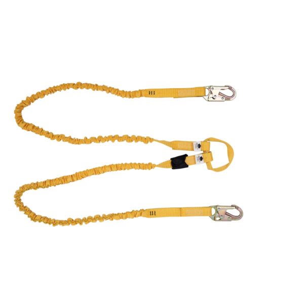 Werner C453100 SoftCoil TwinLeg Lanyard, 6 ft, Non-elastic Internal Energy Absorbing, Loop to 3/4 in Snap Hooks product image