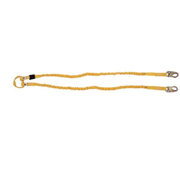 Werner C453100 SoftCoil TwinLeg Lanyard, 6 ft, Non-elastic Internal Energy Absorbing, Loop to 3/4 in Snap Hooks product image