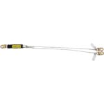 Werner C461120LE 6ft TwinLeg Cable Leading Edge Lanyard, DCELL Shock Pack, 1/4 in Vinyl Coated Cable, Snap Hook product image