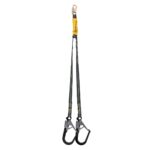 Werner C911800 6ft Arc Flash TwinLeg Lanyard, Kevlar Web, Snap Hook, 4 in Rebar Hook product image