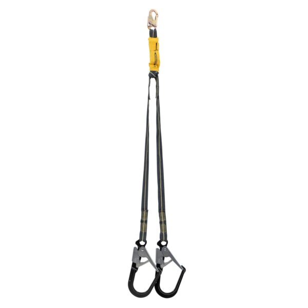 Werner C911800 6ft Arc Flash TwinLeg Lanyard, Kevlar Web, Snap Hook, 4 in Rebar Hook product image