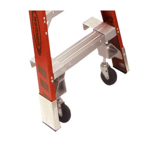 Werner 40-2HD Casters for Stepladders, 4 in Wheels, Aluminum Brackets, Kit of 2 product image