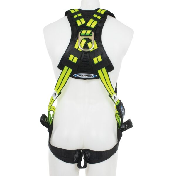 Werner H112002XHV Hi-Viz Standard Harness, Back D-Ring, M/L, Polyester, Quick-Connect Chest, Tongue Buckle Legs product image