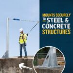 Werner L400004 Horizontal Stanchion Base, Steel, 18 in L x 12 in W x 16 in H, 53 lb product image