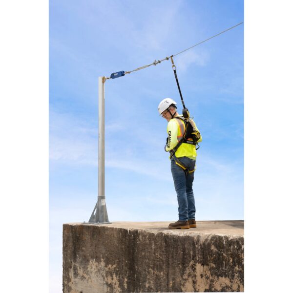 Werner L400004 Horizontal Stanchion Base, Steel, 18 in L x 12 in W x 16 in H, 53 lb product image