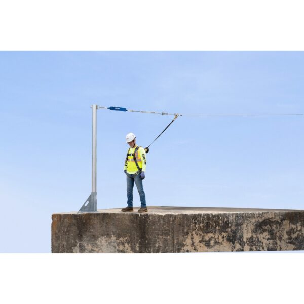 Werner L400004 Horizontal Stanchion Base, Steel, 18 in L x 12 in W x 16 in H, 53 lb product image