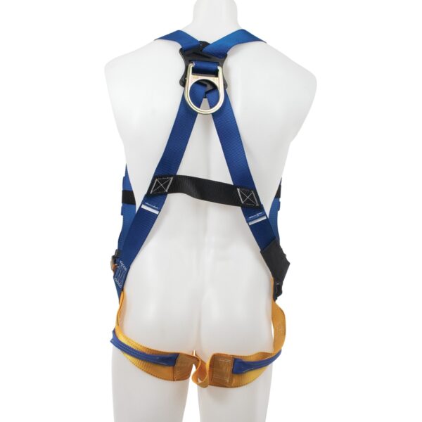 Werner H321002 LITEFIT Climbing Harness, 2 D-Rings, M/L, Black/Blue/Yellow product image