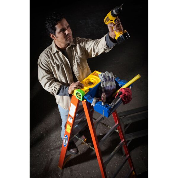 Werner AC50-JB-3 Lock-In Job Bucket, Blue, 15 in L x 10 in W x 8.6 in H, 25 lb Capacity product image