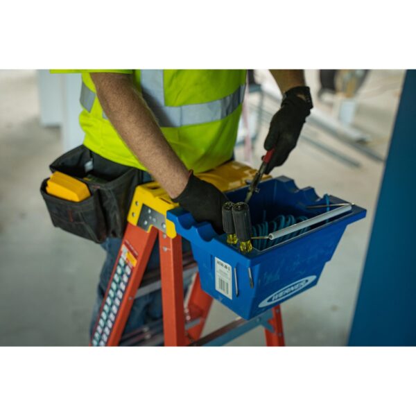 Werner AC50-JB-3 Lock-In Job Bucket, Blue, 15 in L x 10 in W x 8.6 in H, 25 lb Capacity product image