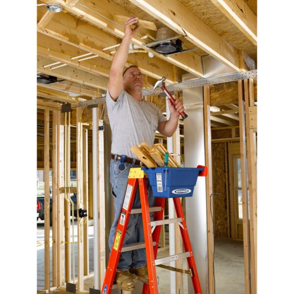 Werner AC50-JB-3 Lock-In Job Bucket, Blue, 15 in L x 10 in W x 8.6 in H, 25 lb Capacity product image