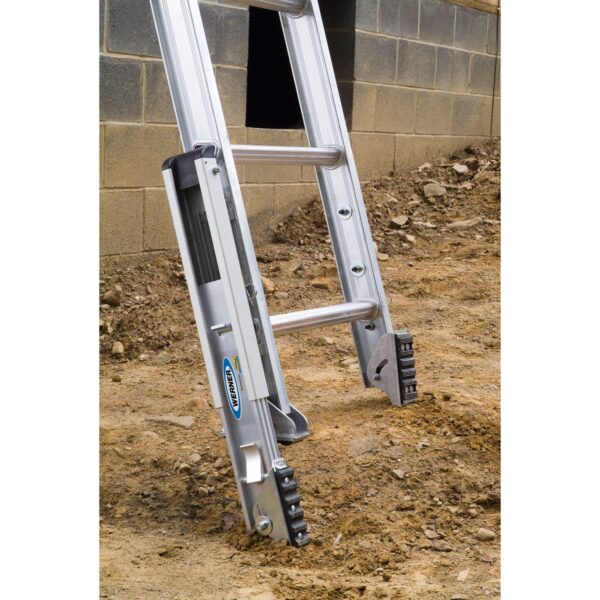 Werner PK70-1 LevelLok Ladder Leveler with Base Units, Aluminum, 8.5 in Travel product image
