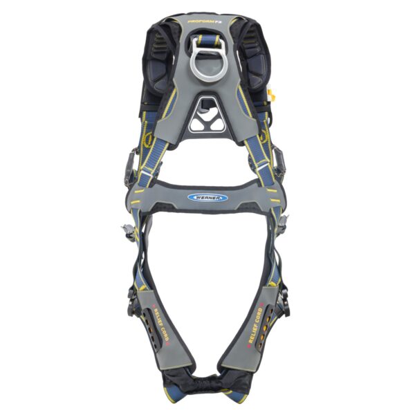 Werner H023004 ProForm F3 Climbing Harness, Quick Connect Legs, XL, Black/Blue product image