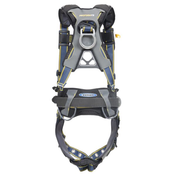 Werner H032104 ProForm F3 Construction Harness, Tongue Buckle Legs, XL, Black/Blue product image