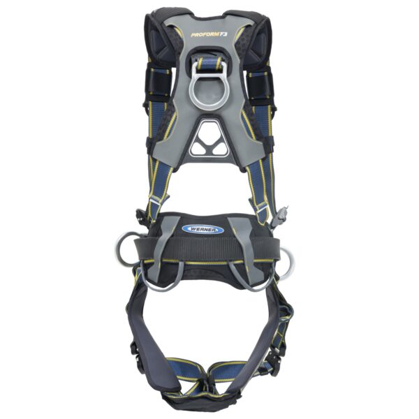 Werner H033102 ProForm F3 Construction Harness, Quick Connect Legs, M/L, Black/Blue product image