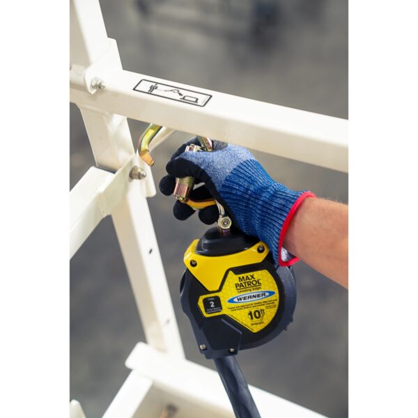 Werner R410010LE Max Patrol Self-Retracting Lifeline, 10 ft, Leading Edge, Galvanized Steel Cable product image