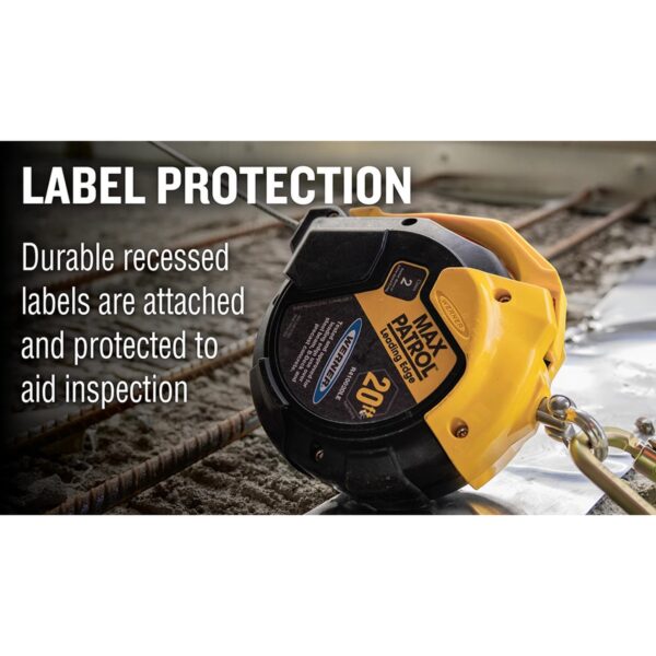 Werner R410030LE Max Patrol Self-Retracting Lifeline, Class 2 Leading Edge, 30 ft Galvanized Steel Cable product image