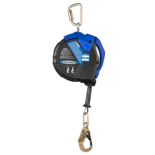 Werner R410050 Max Patrol Self-Retracting Lifeline, 50 ft Galvanized Steel Cable, Matte Black product image