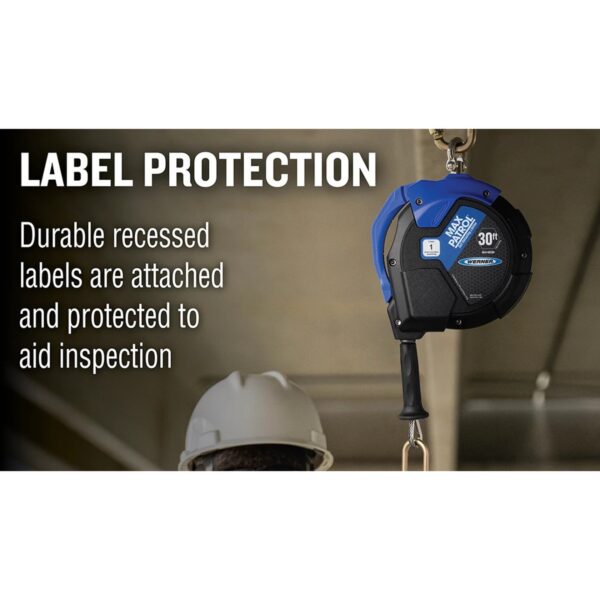 Werner R410050 Max Patrol Self-Retracting Lifeline, 50 ft Galvanized Steel Cable, Matte Black product image