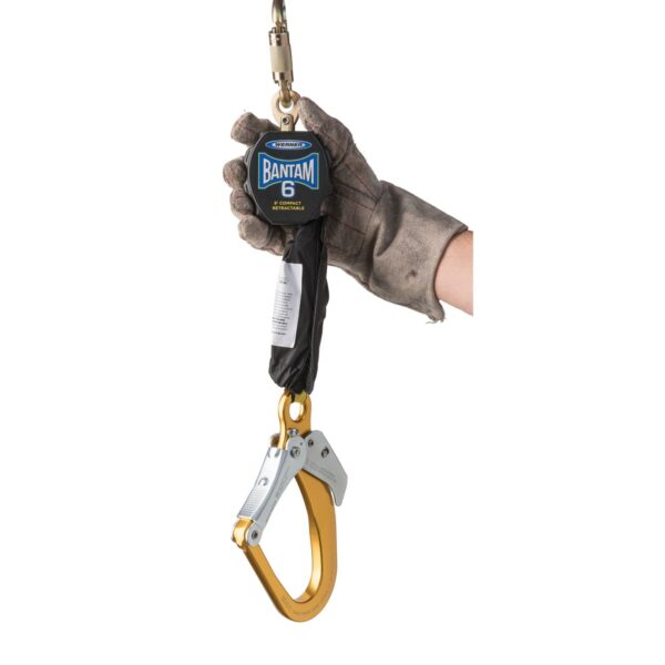 Werner R430006-R Bantam Self-Retracting Lifeline, 6 ft UHMWPE Web, Aluminum Rebar Hook product image