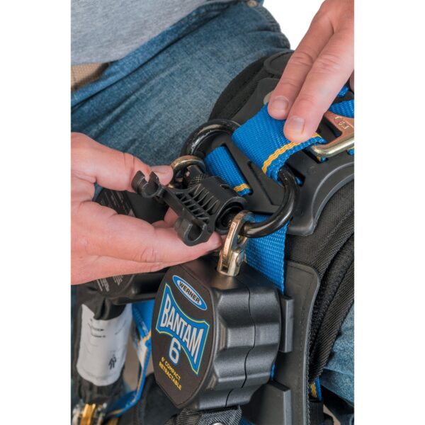 Werner R431006-R Bantam Web Self-Retracting Lifeline, 6 ft, Twinleg, Aluminum Rebar Hook product image