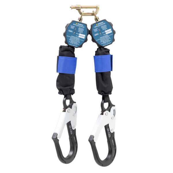 Werner R433006-R Bantam TwinLeg Web Self-Retracting Lifeline, 6 ft, Aluminum Rebar Hooks product image