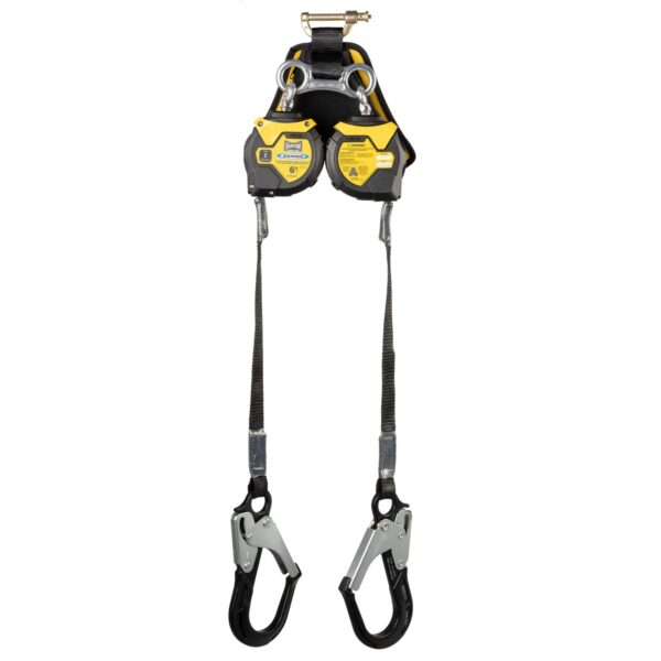 Werner R433006LE-R Bantam TwinLeg Self-Retracting Lifeline, 6 ft, Leading Edge, Aluminum Rebar Hook product image