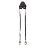 Werner R433006LE-TB Bantam TwinLeg Tie-Back Web Self-Retracting Lifeline, 9 ft LE, Matte Black product image