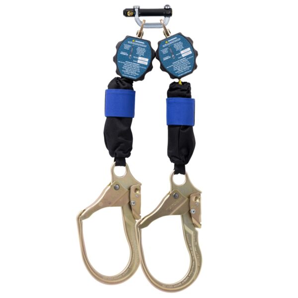 Werner R434006-SR Bantam TwinLeg Web Self-Retracting Lifeline, 6 ft, Steel Form Rebar Hooks product image