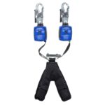 Werner R534809 Bantam Switch Self-Retracting Lifeline, Twin-Leg, 9 ft Web, Snap Hooks, Black product image