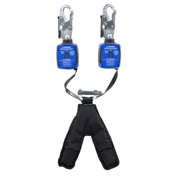 Werner R534809 Bantam Switch Self-Retracting Lifeline, Twin-Leg, 9 ft Web, Snap Hooks, Black product image