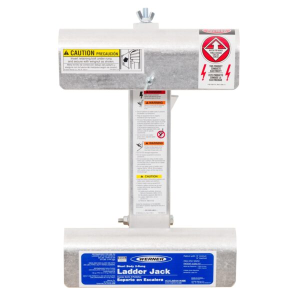 Werner AC10-14-02S Single Rung Short Body Ladder Jack, Aluminum, Fits Stages up to 14 in product image