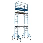 Werner NSRS-72 Steel 6ft Baker Rolling Scaffold, 1000 lb Load Capacity, Adjustable Platform product image