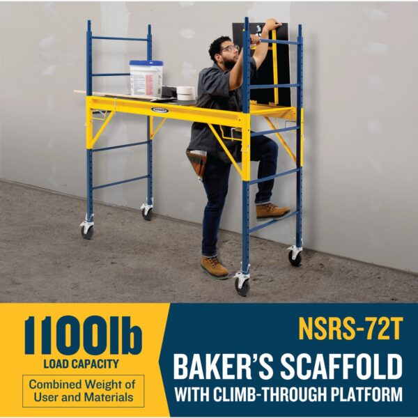 Werner NSRS-72T Steel Scaffold Trap Door System for 6 ft Baker Scaffolding Towers, 74.8 in L x 32 in W product image