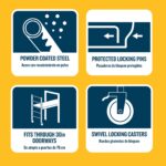 Werner NSRS-72T Steel Scaffold Trap Door System for 6 ft Baker Scaffolding Towers, 74.8 in L x 32 in W product image