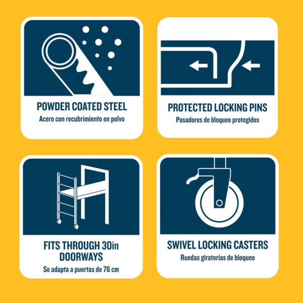 Werner NSRS-72T Steel Scaffold Trap Door System for 6 ft Baker Scaffolding Towers, 74.8 in L x 32 in W product image