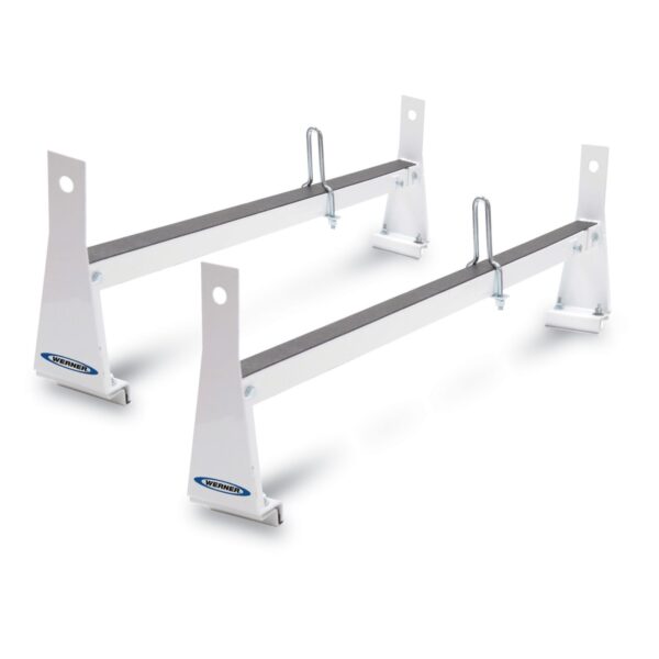 Werner VR401-W Steel Van Rack, 41.6 in L x 4.25 in W x 5 in H, White product image