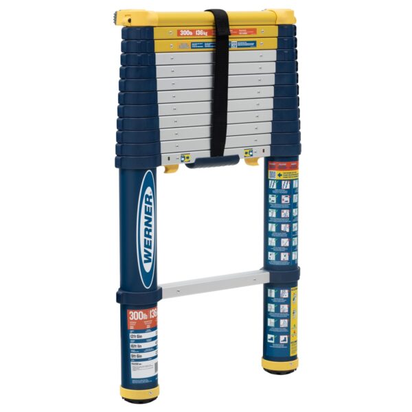 Werner TS1250 Telescoping Ladder Type IA, 12.5 ft, Blue/Yellow product image