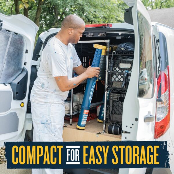 Werner TS1250 Telescoping Ladder Type IA, 12.5 ft, Blue/Yellow product image