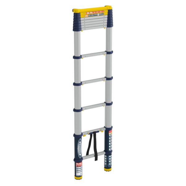 Werner TS1250 Telescoping Ladder Type IA, 12.5 ft, Blue/Yellow product image