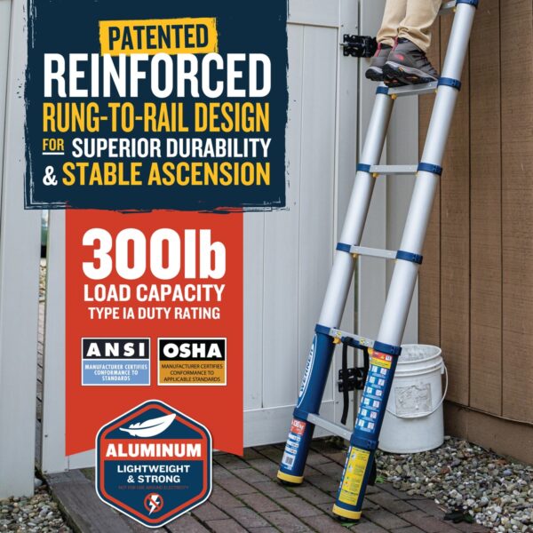 Werner TS1500 Telescoping Ladder, 15 ft, Type IA, 300 lb Load product image