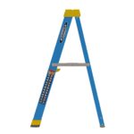 Werner FS104CZ 4ft Type I Fiberglass Single-Sided Step Ladder, 250 lb Load, ComfortZone Step product image