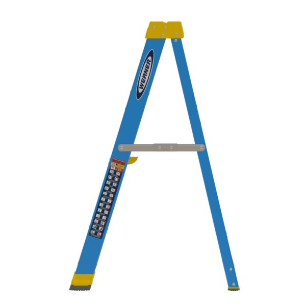 Werner FS104CZ 4ft Type I Fiberglass Single-Sided Step Ladder, 250 lb Load, ComfortZone Step product image