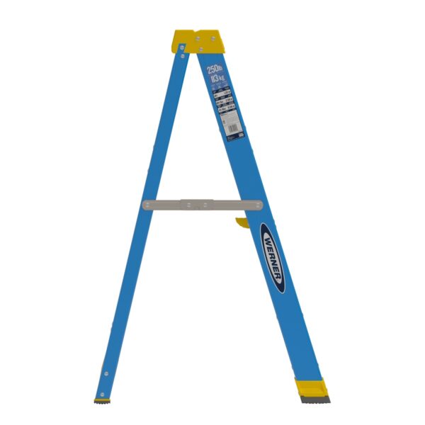 Werner FS104CZ 4ft Type I Fiberglass Single-Sided Step Ladder, 250 lb Load, ComfortZone Step product image