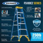 Werner FS106CZ 6ft Fiberglass Step Ladder, Type I 250 lb, Single-Sided, 10 ft 4 in Max Reach product image